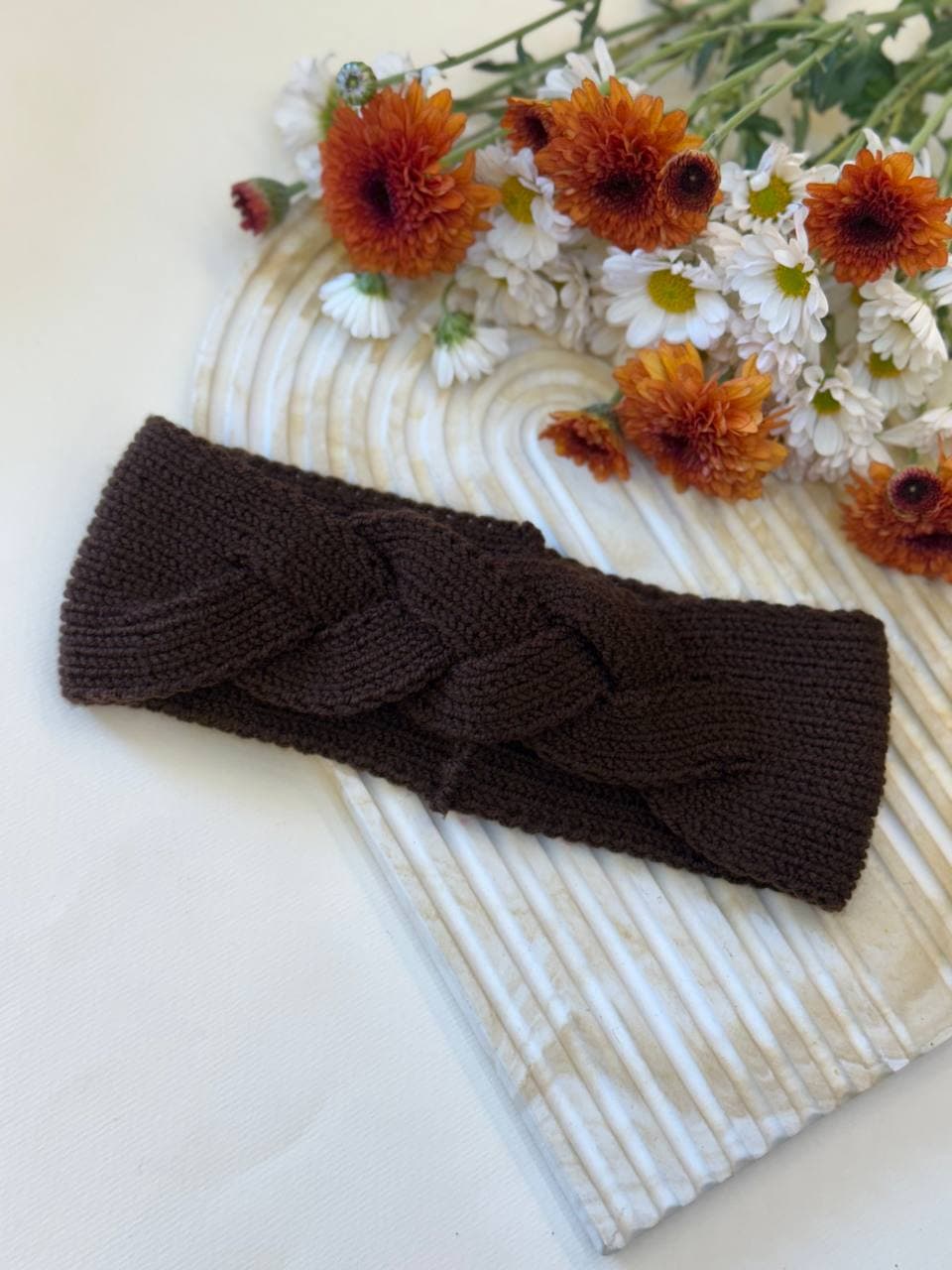 هدبند کاموایی دست بافت