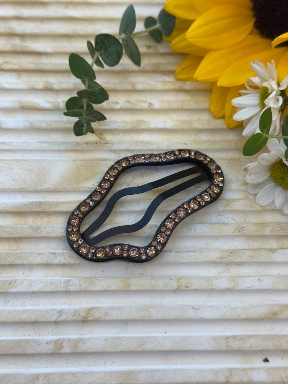 گیره تقتقی نگینی تکی